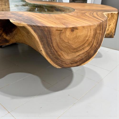 Baumstammtisch Designtisch Kunstwerk Unikat