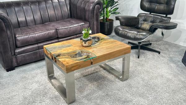 Wohnzimmertisch aus recyceltem Altholz Wild Landscape