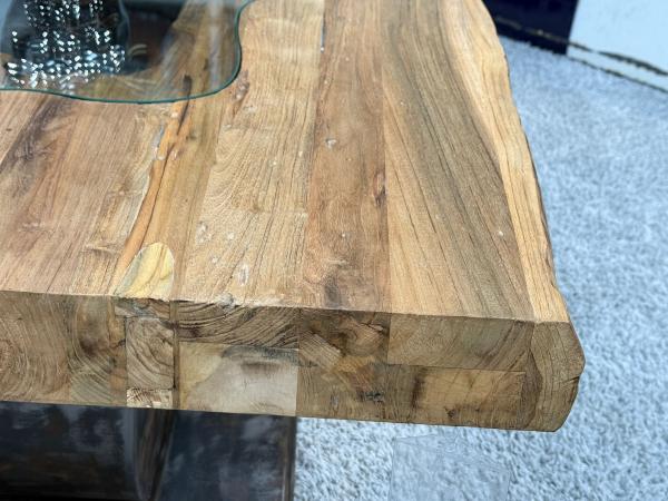 Rechteckiger Couchtisch aus Massivholz Deep Island 100 cm