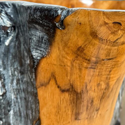 Schale aus Holz Verena Teakholz Handarbeit