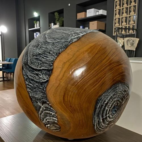 Schale aus Holz Verena Teakholz Handarbeit