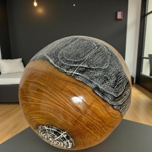 Schale aus Holz Verena Teakholz Handarbeit