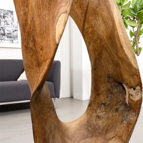 Holzskulptur Aufsteller Baumstamm 3D-Optik