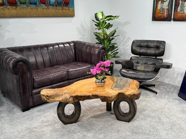 Wohnzimmertisch aus Holz Lakeside Baumscheibentisch
