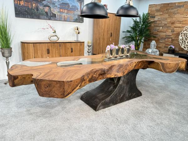 Baumstammtisch Designtisch Kunstwerk Unikat