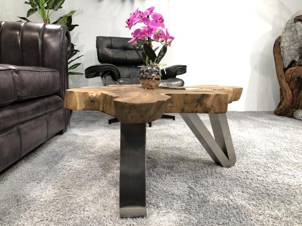 Baumstamm-Wildkante-Teak-Natur-Couchtisch