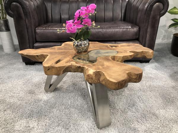 Baumstamm-Wildkante-Teak-Natur-Couchtisch