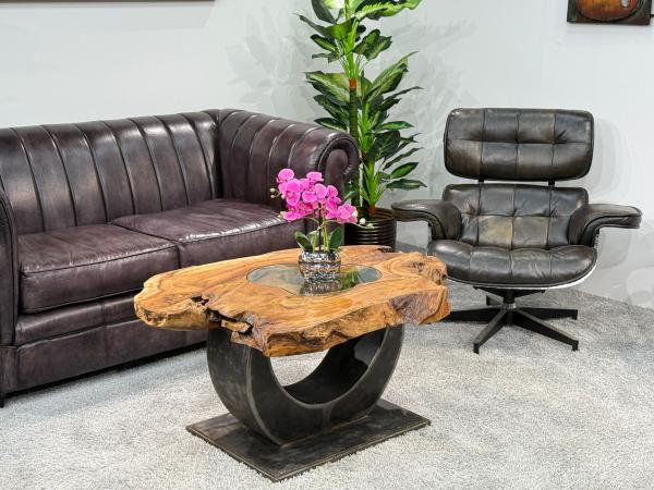 Besonder Couchtisch Expression aus holz Baumscheibe Baumstamm