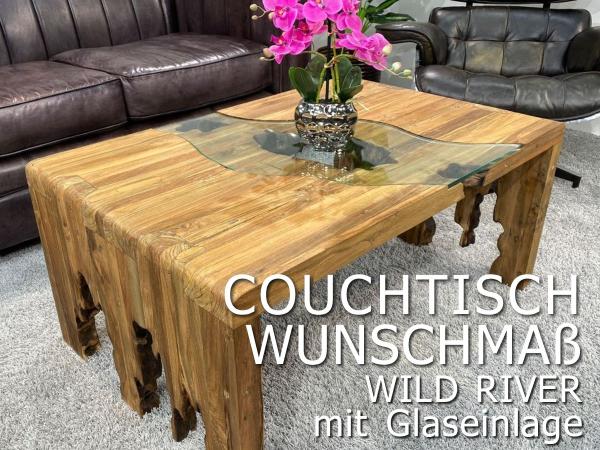 Wohnzimmertisch eckig aus Holz Wild River