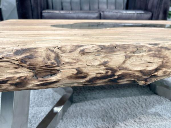 Maßtisch eckiger Wohnzimmertisch Deep Island Freestyle aus Holz