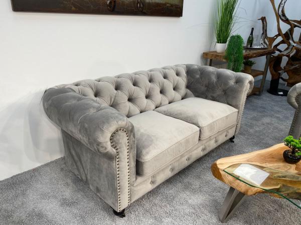 Couch-2-Sitzer-Jetstyle-aus-Echtleder-mit-Aluminium-im-Aviator-Design