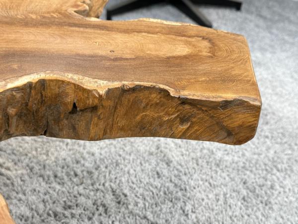 Couchtisch aus Teakholz, 100x86x38 cm, 7 cm Platte