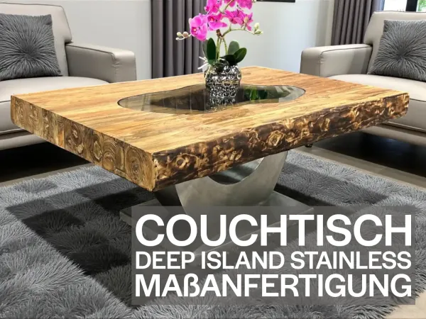 Wohnzimmertisch auf Wunschmaß Deep Island eckig