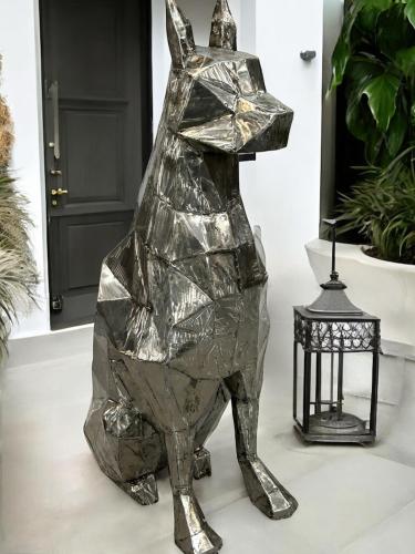 Skulptur Hund aus Eisen 120 cm