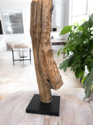 Holzskulptur Raumtrenner Teakholz