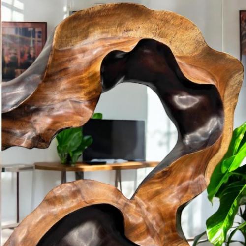 Holzskulptur Raumtrenner Suarholz