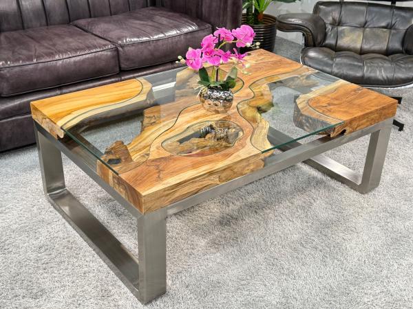 Couchtisch aus Teakholz Natural Landscape