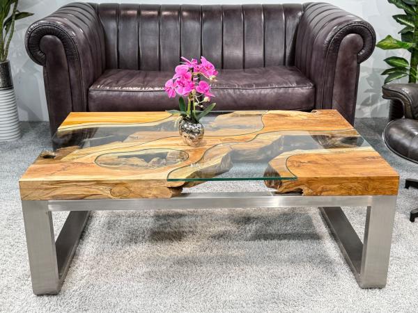 Couchtisch aus Teakholz Natural Landscape