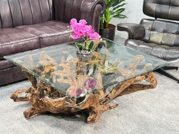 Baumwurzel Couchtisch Root aus Teakholz