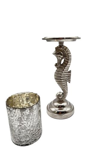 Design Kerzenständer aus Nickel "Seepferdchen"