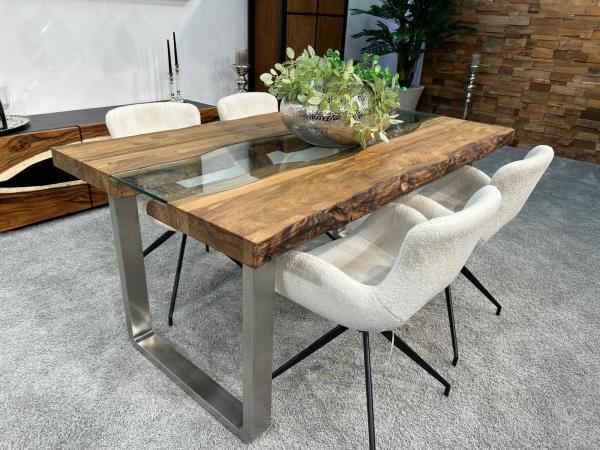 Designtisch/Esstisch aus recyceltem Teakholz "Old Elements" 160 cm