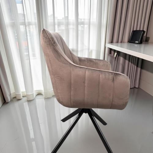 Swivel Chair "CADIZ", cappuccino, with armrest, with automatic return