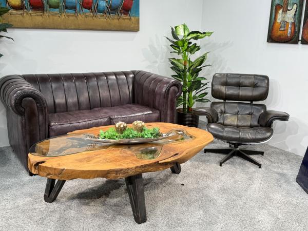 Einzigartiger Wohnzimmertisch Baumstamm Baumscheibe massiv Wohnzimmerideen