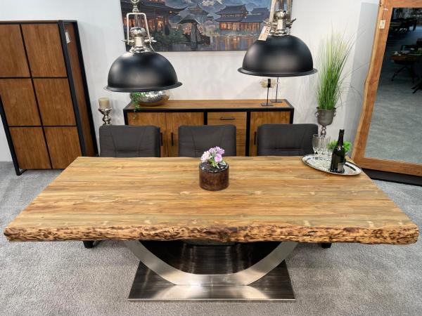 Vollmassiver Wohnzimmertisch aus recyceltem Teakholz 220cm