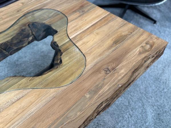 Rechteckiger Couchtisch aus Massivholz Deep Island 100 cm