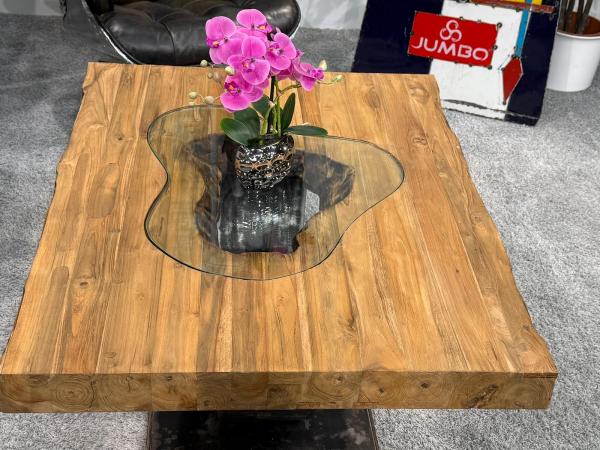 Rechteckiger Couchtisch aus Massivholz Deep Island 100 cm