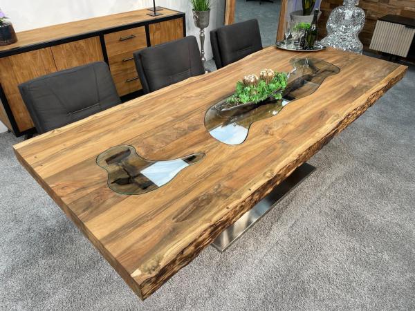 Massivholz Esstisch aus Teak Altholz 250cm