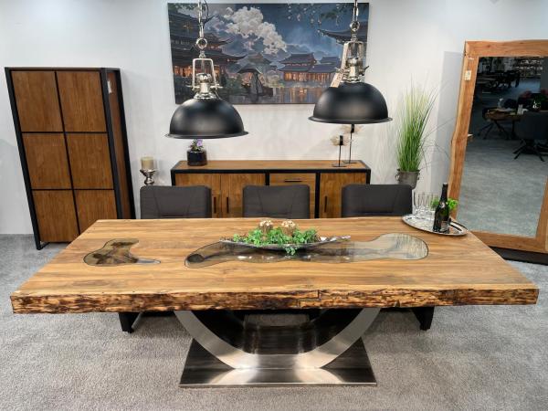 Massivholz Esstisch aus Teak Altholz 250cm