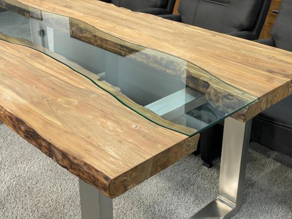 Edler Esstisch Old Elements aus Altholz massiv rechteckig modern rustikal
