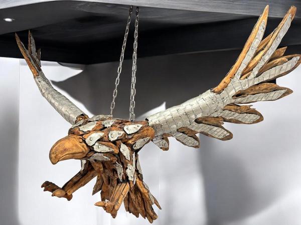 Einmalige Holzdeko Skulptur / Dekofigur "Eagle"