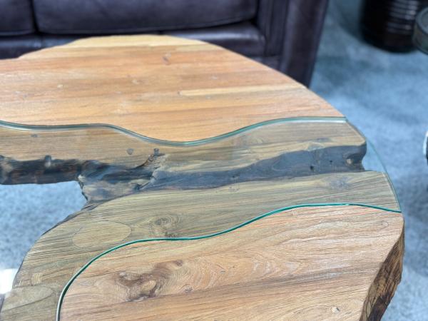 Nierentisch/Couchtisch "Fjord" aus Holz