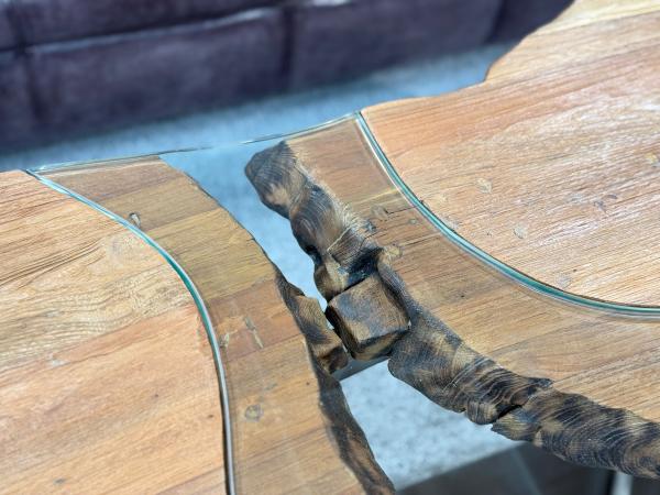 Nierentisch/Couchtisch "Fjord" aus Holz