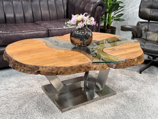 Nierentisch/Couchtisch "Fjord" aus Holz