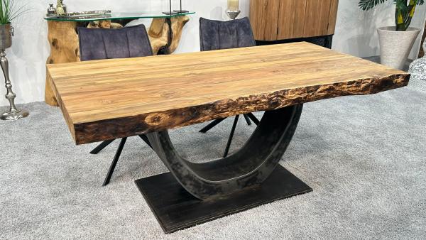 Esstisch für 6 Personen "Deep Island" ca. 180 x 90 x 78 cm aus recyceltem Holz