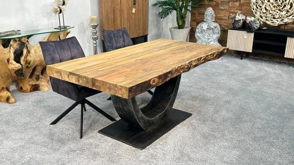 Esstisch für 6 Personen "Deep Island" ca. 180 x 90 x 78 cm aus recyceltem Holz
