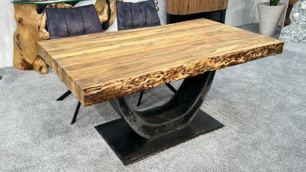 Esstisch aus recyceltem Holz für 6 Personen, 160x90x78 cm