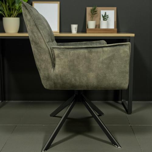 Designstuhl/Esszimmerstuhl "Nizza graugrün"