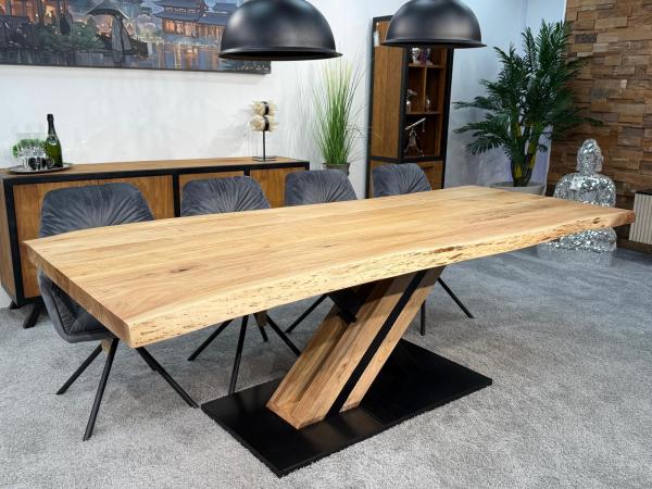 Esszimmertisch mit Baumkante 250 x 100 cm Canyon