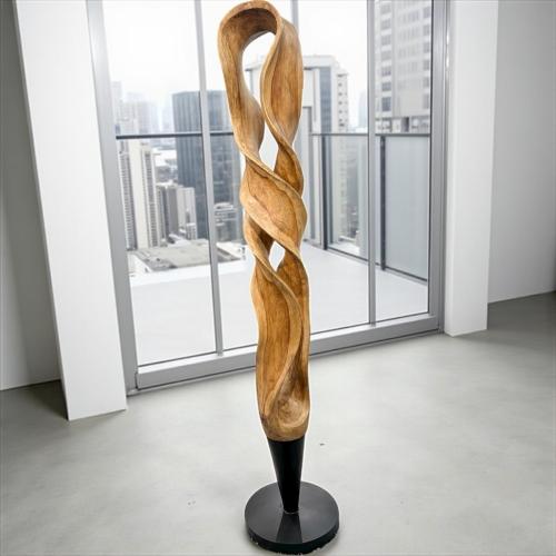 Holzskulptur Aufsteller Baumstamm 3D-Optik