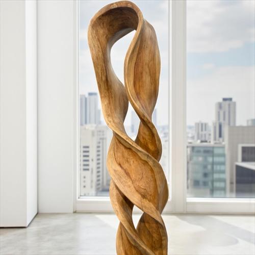 Holzskulptur Aufsteller Baumstamm 3D-Optik