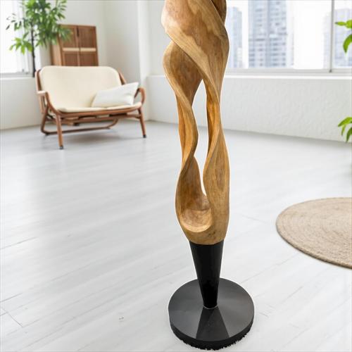 Holzskulptur Aufsteller Baumstamm 3D-Optik