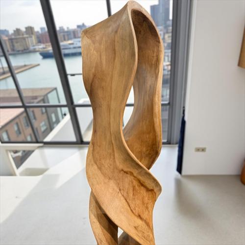 Holzskulptur Aufsteller Baumstamm 3D-Optik