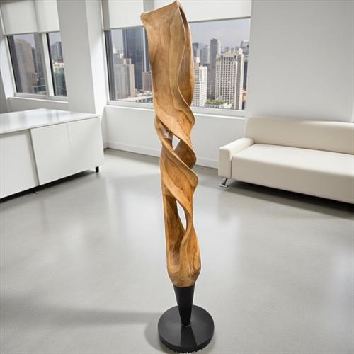 Holzskulptur Aufsteller Baumstamm 3D-Optik