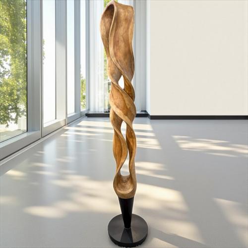 Holzskulptur Aufsteller Baumstamm 3D-Optik