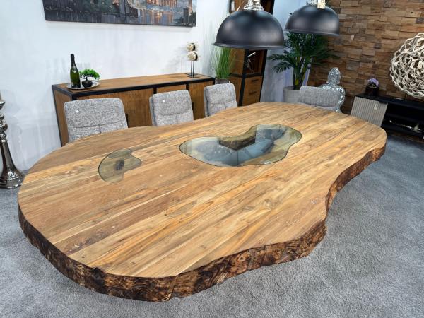 Außergewöhnlicher Esstisch aus Holz Fusion 300 x 140 cm