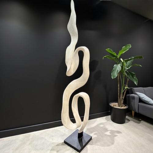 Holzskulptur Aufsteller Baumstamm 3D-Optik